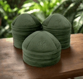 kippots personnalisés en velours gris