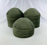 kippots personnalisés en velours gris